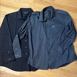 Set of 2 | Alfani Black (NWOT) and Grey (NWT) Casual Button Down Shirt